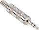 Adam Hall Stecker 3,5 mm Klinke männlich Silber (7625)