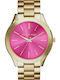 Michael Kors Runway Γυναικείο Ρολόι 41mm Μπαταρίας με Χρυσό Μεταλλικό Μπρασελέ