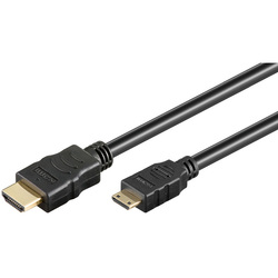 Goobay HDMI Cable with Ethernet HDMI male - mini HDMI male 3m