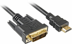 Sharkoon 3m DVI-D male to HDMI male Cable Black (4044951015221)