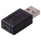 Конвертор USB-A мъжки към мини USB женски Черен 1бр