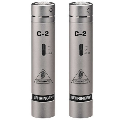Behringer Condensator (diafragmă mică) Microfon XLR C-2 Montare Shock Mounted/Clip On Vocal