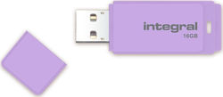 Integral Pastel 16GB USB 2.0 Stick Purple