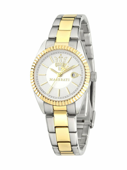 Maserati Damen Uhr mit Gold Metallarmband