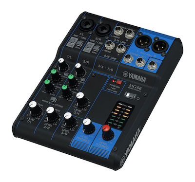 Yamaha Consolă Analogică 6 Canale cu Putere fantomă & 2 Intrări XLR