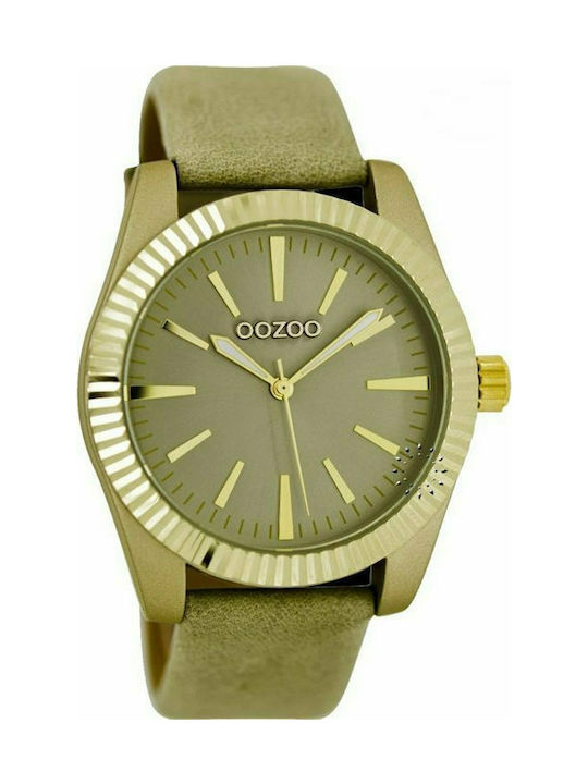 Oozoo Unisex Beige Leather Strap