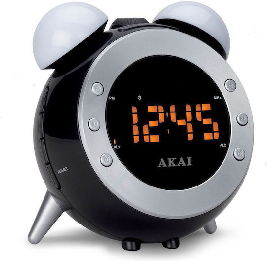 Akai Home AR280P Επιτραπέζιο Ψηφιακό Ρολόι Μαύρο AR280P