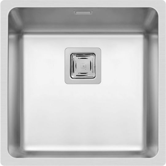 Pyramis Lume 1B Ισόπεδος Inox Σατινέ Μ40xΠ40cm Ασημί