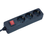 Brennenstuhl 3-Outlet Power Strip 1.4m Black