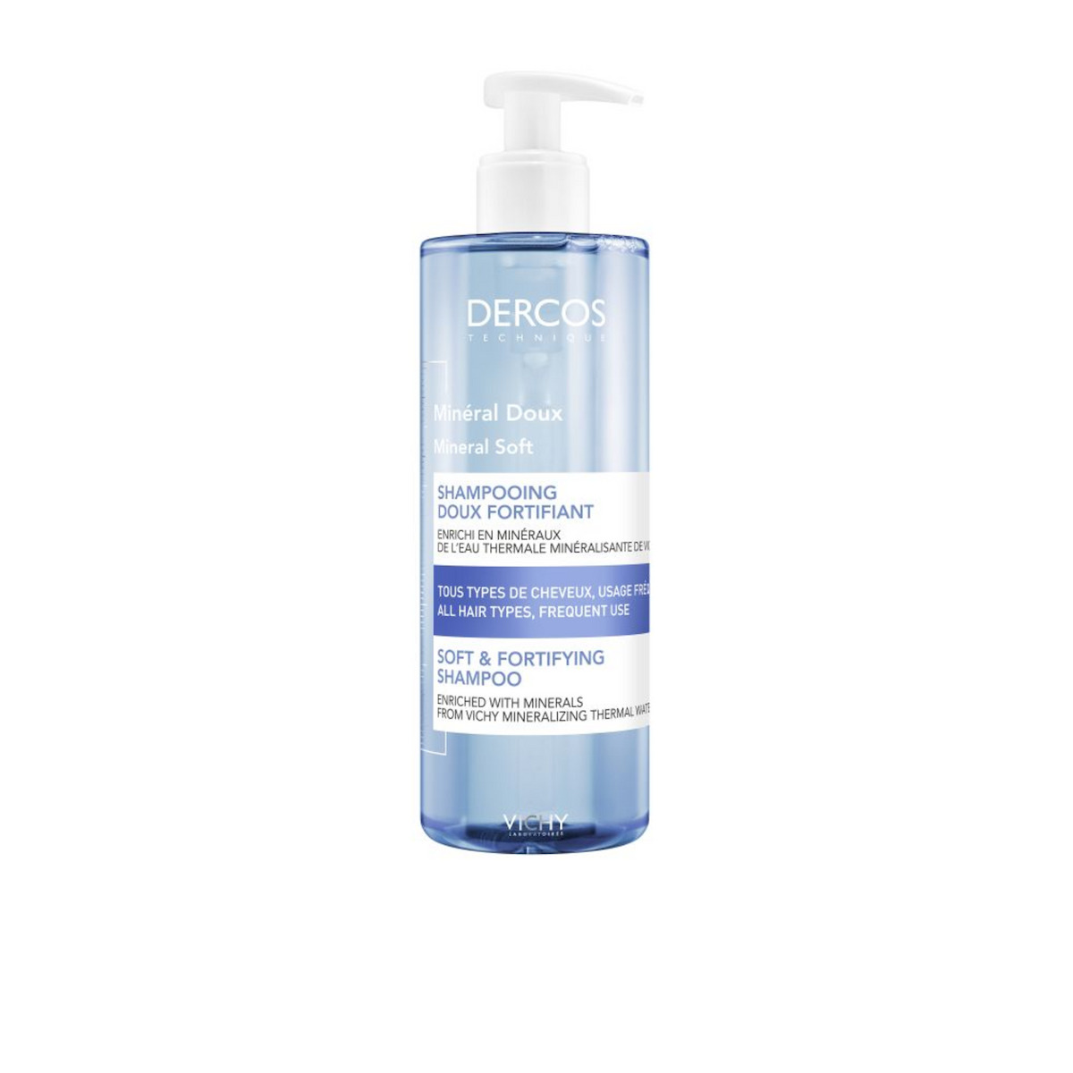 Vichy Dercos Mineral Soft Σαμπουάν για το Ευαίσθητο Τριχωτό για Όλους τους Τύπους Μαλλιών 400ml