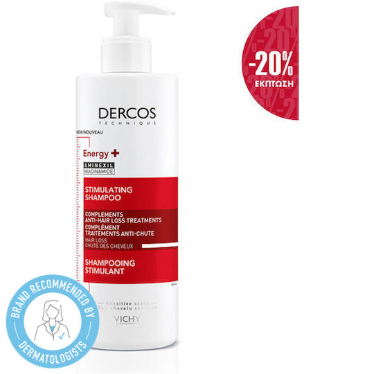Vichy Dercos Energising Σαμπουάν κατά της Τριχόπτωσης για Όλους τους Τύπους Μαλλιών 400ml