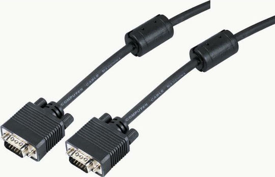 Aculine Кабел VGA мъжки - VGA мъжки Черен 5м (SVGA-003)