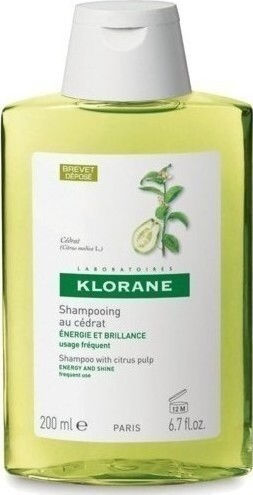 Klorane Citrus Purifying Sampon De Par Curățare Profundă Și Strălucire Pentru Păr Gras 200ml
