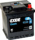 Exide Моля, преведете само текстовите възли на Liquid шаблона на български език, запазвайки началния синтаксис и HTML таговете, без да променяте нищо между '{' и '}' : Μπαταрия Лодка / За автомобил Classic с Капацитет 40Ах и CCA 320A