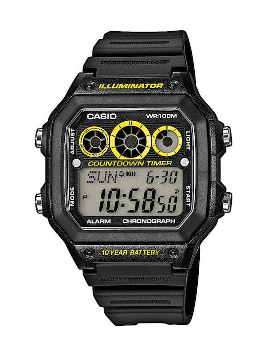 Casio Дигитален Мъжки Часовник 45mm Хронограф Н...