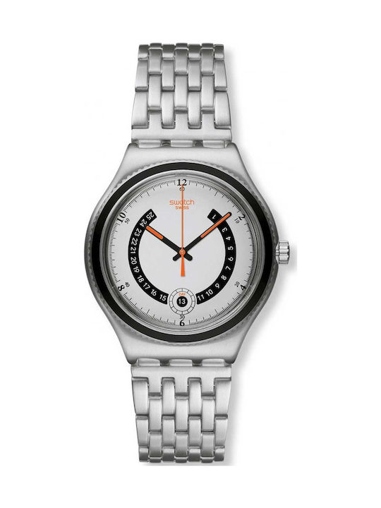 Swatch Uhr mit Silber Metallarmband