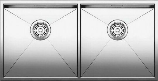 Blanco Zerox 400/400-U 517259 521620 Undermount Sink Inox Satin W86.5xD44cm Silver