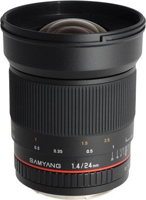 Samyang Full Frame Camera Lens 24mm f/1.4 ED AS UMC Wide Angle for Sony E Mount Black