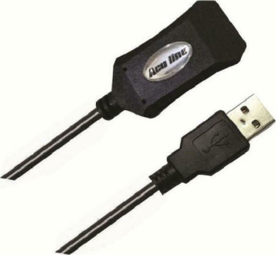 Aculine USB 2.0 Cablu USB-A - USB-A female Negru 20m RUSB-004