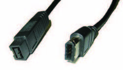 Firewire Cable 9-pin male - 6-pin female 2m