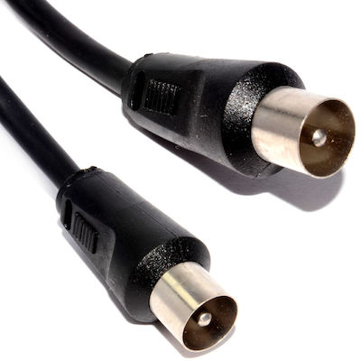 Cablu Antenă Coaxial de sex masculin - Coaxial de sex masculin Negru 2m (12080)