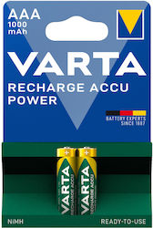 Varta Rechargeable Accu AAA 1000mAh 1.2V 2pcs
