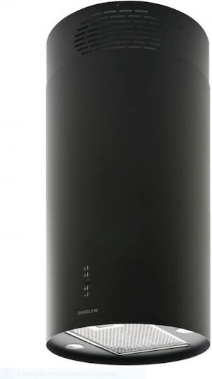 Davoline Rovigo Plus Απορροφητήρας Νησίδα 40cm Μαύρος