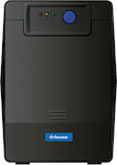 Tescom Leo LED 2000VA UPS Line-Interactive 1200W with 4 Schuko Power Plugs