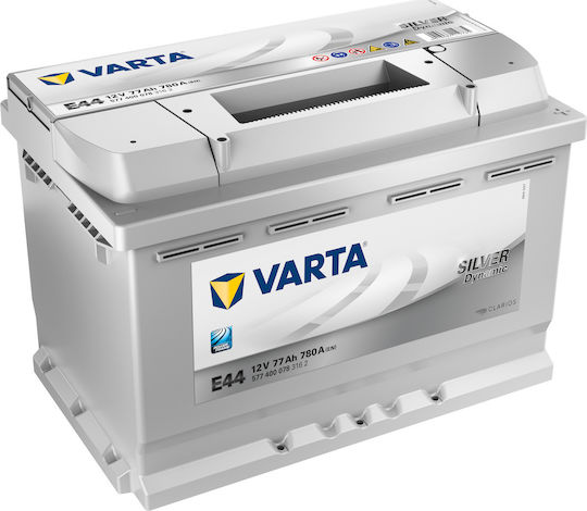 Varta Моля, преведете само текстовите възли на Liquid шаблона на български език, запазвайки началния синтаксис и HTML таговете, без да променяте нищо между '{' и '}' : Μπαταрия За автомобил Silver Dynamic E44 с Капацитет 77Ах и CCA 780A