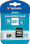Verbatim Premium microSDHC 32GB Class 10 U1 UHS-I με αντάπτορα