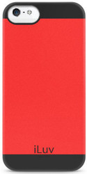 iLuv Umschlag Rückseite Silikon Rot (iPhone 5/5s/SE) ICA7H335RED