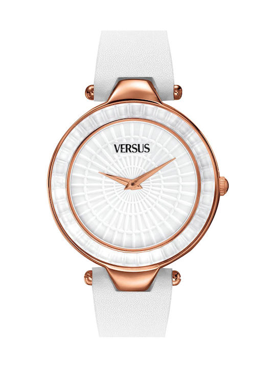 Versus by Versace Uhr mit Weiß Lederarmband