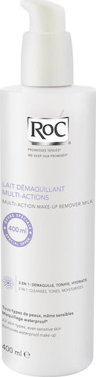 Roc Multi-Action Make Up Remover Milk Emulsie Îndepărtare Machiaj Față 400ml
