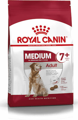 Royal Canin Medium Adult 7+ 15kg Ξηρά Τροφή για Ηλικιωμένους Σκύλους Μεσαίων Φυλών με Καλαμπόκι, Πουλερικά και Ρύζι