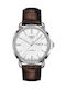 Tissot Ανδρικό Ρολόι 40mm Αυτόματο με Καφέ Δερμάτινο Λουράκι