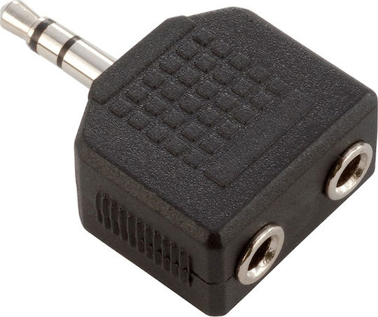 Adam Hall 7556 Convertor 3.5mm Masculin în 3.5mm 2x Femelă 1 Bucată