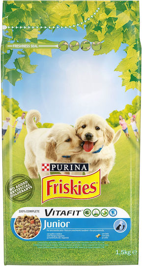 Friskies Friskies Vitafit Junior 1.5kg Dry Food for Puppies with Chicken and Vegetables