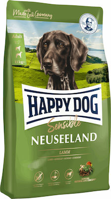 Happy Dog Sensible Neuseeland 1kg Dry Food Gluten Free for Adult Dogs of Medium & Large Breeds with Lamb and Rice