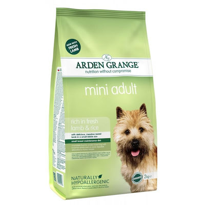 Arden Grange Adult Mini 2kg Dry Food for Adult Dogs of Small Breeds with Rice and Lamb