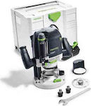 Festool OF 2200 EB-Plus Plunge Router cu Reglaj de Viteză și cu Sistem de Aspirație