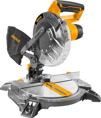 Ingco Electric Miter Saw with 1400WPower, Cutting Disc with a Diameter of 210mm & 5000rpm Cutting Speed