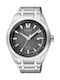 Citizen Herrenuhr 42mm Eco - Antrieb mit Silber Metallarmband