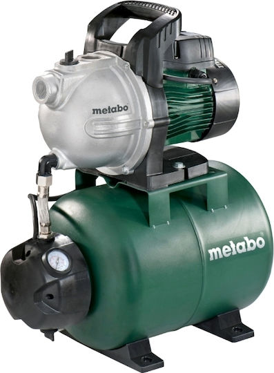 Metabo 600971000 Μονοβάθμιο Μονοφασικό Πιεστικό Συγκρότημα Νερού με Δοχείο 24 Λίτρων 1100W