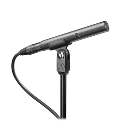 Audio Technica Condenser (Small Diaphragm) XLR Microphone AT 4022 Shock Mounted/Clip On Mounting for Studio