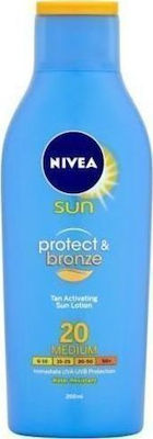 Nivea Sun Protect & Bronze Waterproof Sunscreen Lotion for the Body SPF20 200ml