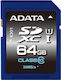 Adata Premier SDXC 64ГБ Клас 10 U1 UHS-I