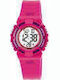 Q&Q Kids Digital Watch with Rubber/Plastic Strap Fuchsia