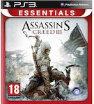 Assassin's Creed III (Essentials) PS3 Game