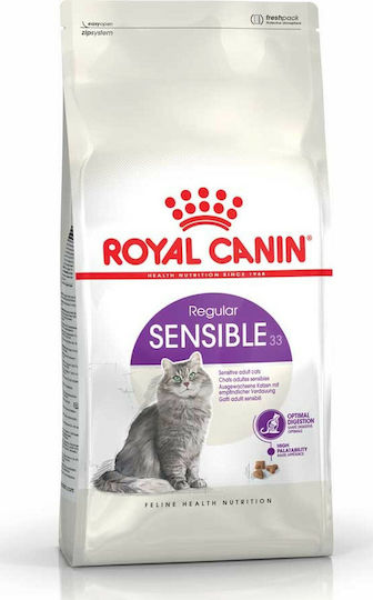 Royal Canin Regular Sensible 33 Dry Food Gluten-Free for Adult Cats with Sensitive Gastrointestinal with Poultry 0.4kg