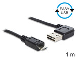 DeLock 83382 Winkel (90°) USB 2.0 auf Micro-USB-Kabel Schwarz 1m (83382) 1Stück